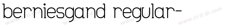 berniesgand regular字体转换